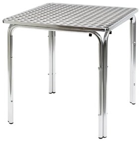 tavolo quadrato impilabile in acciaio e alluminio waterproof
