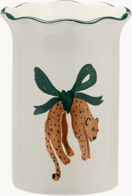 Vaso dipinto a mano Leopard, alt. 21 cm