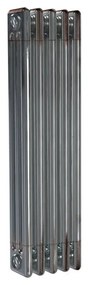 Radiatore acqua calda in acciaio 3 colonne, 5 elementi interasse 81,3 cm, grigio
