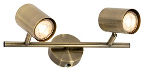 Faretto moderno bronzo orientabile 2 luci - Jeana