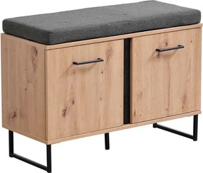 DODO - armadietto per ingresso con cuscino colore rovere