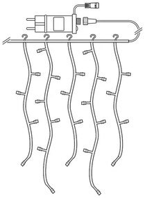 Nedis WIFILXC01C180 - Tenda natalizia LED RGB 180xLED/7 funzioni 6m IP65 Wi-Fi Tuya