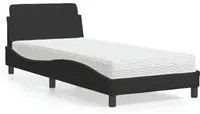 Letto con Materasso Nero 90x190 cm in Velluto 3208313