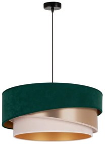 Duolla - Lampadario a sospensione con filo KOBO 1xE27/15W/230V diametro 45 cm verde/oro rosa/color crema
