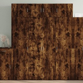 Armadietto rovere fumo 80x42,5x225 cm in truciolato