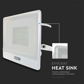 Riflettore LED con sensore LED/50W/230V 4000K IP65 bianco