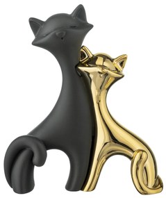 Bongelli preziosi Scultura piccola in marmorino Gatti h 12 - varie colorazioni NERO ORO