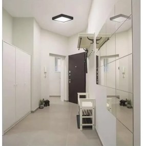 Plafoniera LED LED/12,5W/230V 3000/3500/4000K 17x17 cm nera