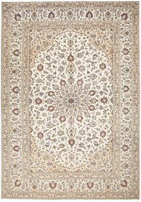 Kashan Tappeto 340 x 240 Beige (Iran) Annodato A Mano