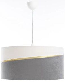 Lampadario a sospensione con filo SWING 1xE27/60W/230V grigio/bianco/oro