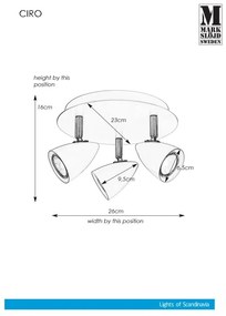 Markslöjd 107411 - Luce Spot CIRO 3xGU10/35W/230V