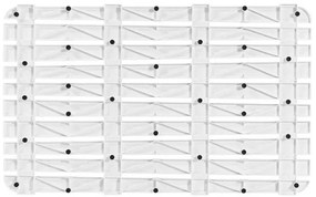 Pedana doccia antiscivolo 80x50 cm bianca con effetto legno in plastica