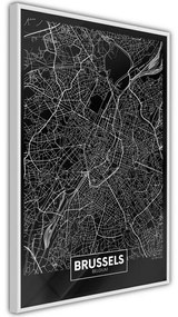 Poster City Map: Brussels (Dark)