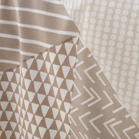 Biancheria da letto beige per letto matrimoniale 200x200 cm Larsson Geo - Catherine Lansfield