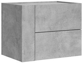 Comodini a muro 2 pz grigio cemento 45x30x35 cm