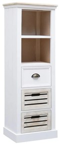 Set mobili da bagno 5 pz in legno massello bianco