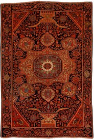 Sarouk Tappeto 150x100 Rosso (Iran) Annodato A Mano