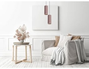 Lampadario a cavo AVALO 2xE27/60W/230V Ø20 cm rosa/rame