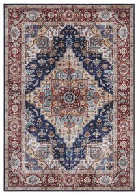 Tappeto blu scuro-rosso , 120 x 160 cm Sylla - Nouristan