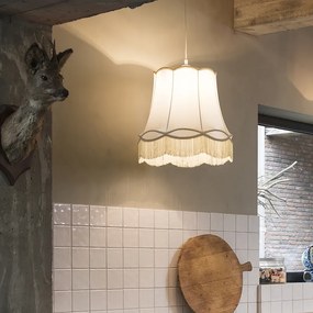 Lampada a sospensione retrò crema 45 cm - Granny