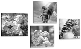 Set di quadri – Armonia celeste in bianco e nero