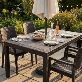 CALIGOLA - tavolo da giardino in wicker