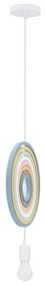 Lampadario sospeso per bambini con cavo HOOPS 1xE27/20W/230V Ø 27 cm multicolore