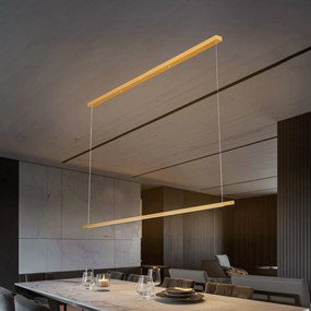 Lampada LED a sospensione Talon di Quitani in ottone anodizzato 32W