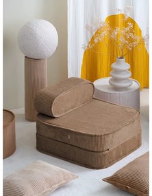 Poltrona per bambini marrone con rivestimento in velluto a coste Flip – Wigiwama