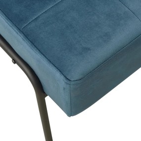 Poltrona relax 65x79x87 cm blu in velluto