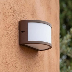 Applique Moon Design Curvo - E27 Corten - Mattone IP65 per Esterni