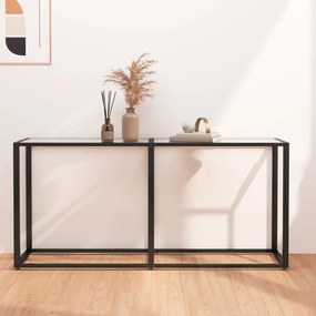 Tavolo consolle trasparente 160x35x75,5 cm in vetro temperato