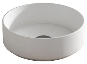 Lavabo da appoggio COLORS VISOBATH tondo piletta non inclusa in ceramica bianco piletta non inclusa