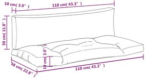 Cuscini per Pallet 2 pz Strisce Blu e Bianche Tessuto Oxford