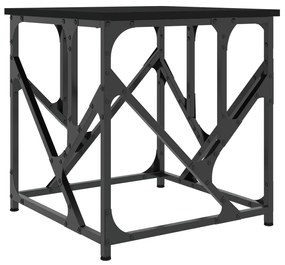 Tavolino da Salotto Nero 45x45x47,5 cm in Legno Multistrato