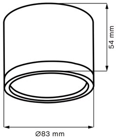 Plafoniera LED MIRELLA 1xGX53/6W/230V nero