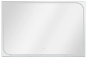 Specchio con illuminazione integrata bagno rettangolare SENSEA L 120 x H 80 x P 3 cm grigio / argento