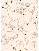 Coordonne Carta da parati panoramica Jumping Bambis - Peach