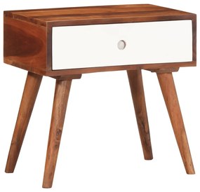 Tavolino 45x30x45 Cm İn Legno Massello Di Acacia /