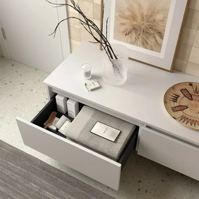 Composizione bagno sospesa 80 cm rovere bali e bianco opaco Sumo