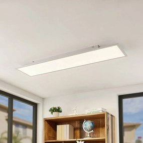 Plafoniera a LED Quais Lindby, Bianco / Opale, Cucina, Alluminio, Moderno, Plafoniera LED