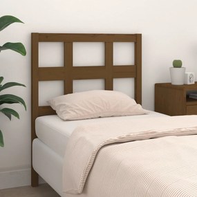 Testiera Per Letto Ambra 80,5x4x100cm İn Legno Massello Di Pino /