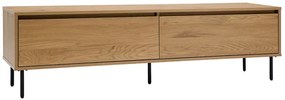 Mobile TV finitura legno chiaro rovere 2 cassetti L160 cm ARAGON