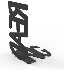 Fermalibri LETTURA 19x12 cm nero