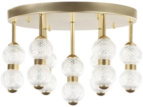 Lampadario LED metallo oro YOWAKA Beliani