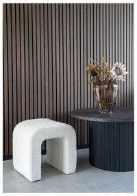 Sgabello bianco in tessuto bouclé Colma - House Nordic