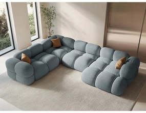 Divano angolare azzurro (con penisola a sinistra/a U) Loretto – Cosmopolitan Design