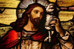 Carta da parati – Gesù con agnello
