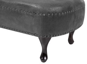 Chaise longue vintage sinistra in pelle sintetica grigia NIMES Beliani