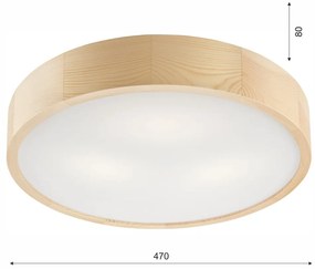 Lampada da soffitto marrone chiaro con paralume in vetro ø 47 cm Eveline - LAMKUR